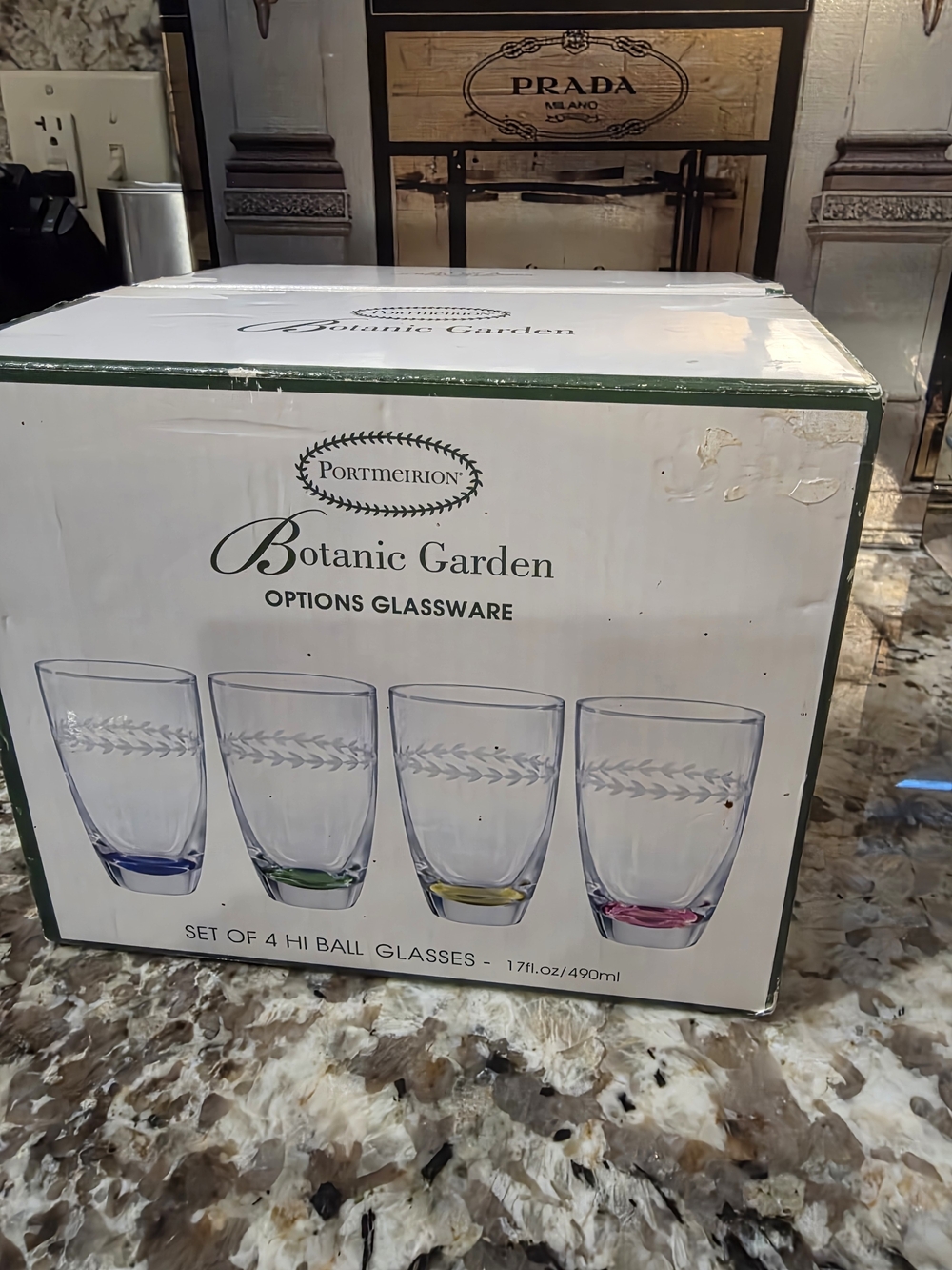 Vintage Portmeirion Botanic Garden Set Of 4 Hı Ball Glasses.